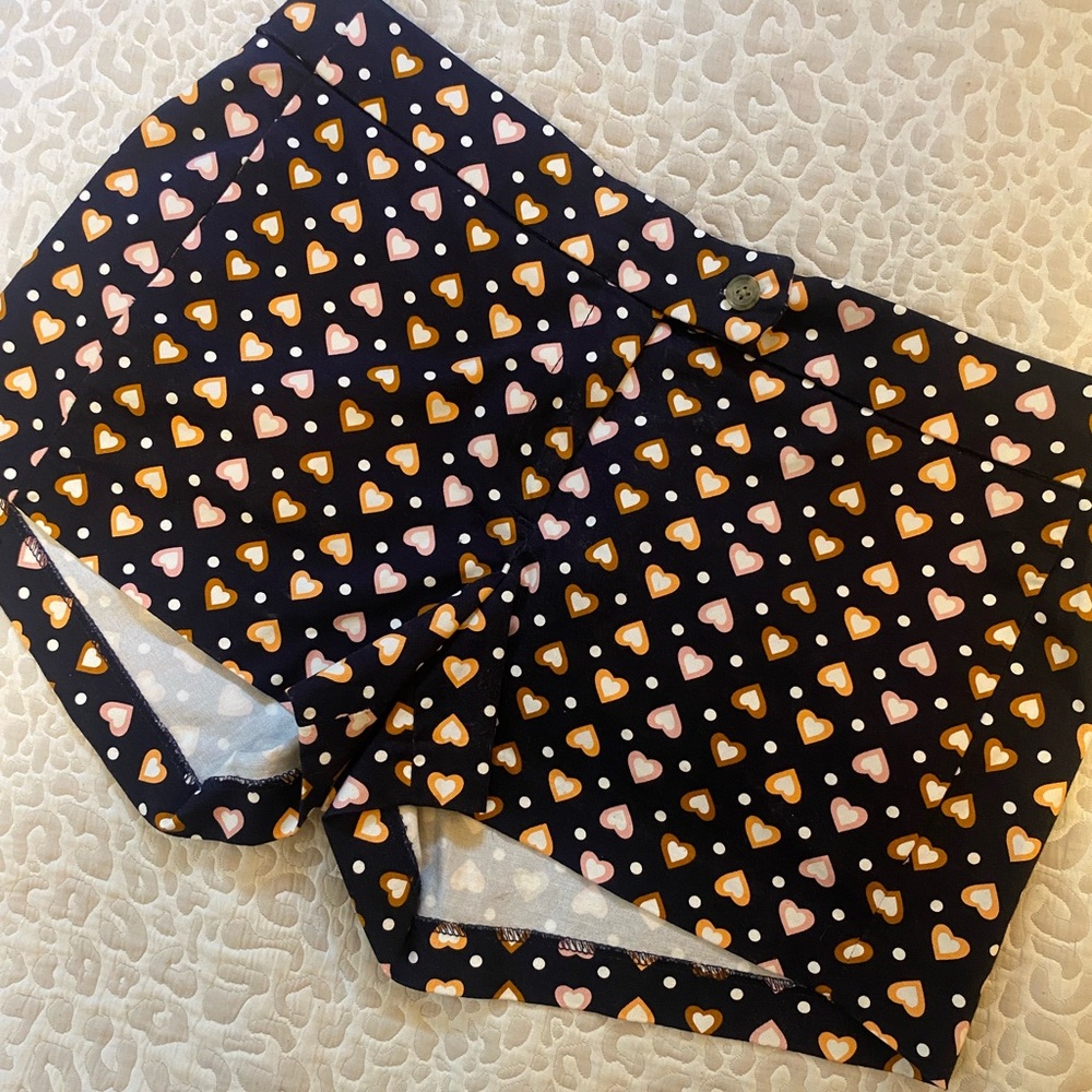 J. Crew Heart Print Shorts